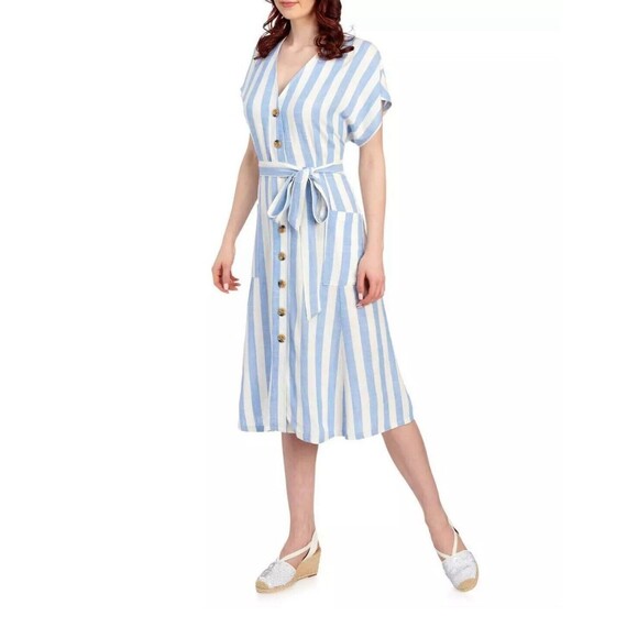 NEW Nina Leonard Women's Dress Stripe - Picture 2 of 16